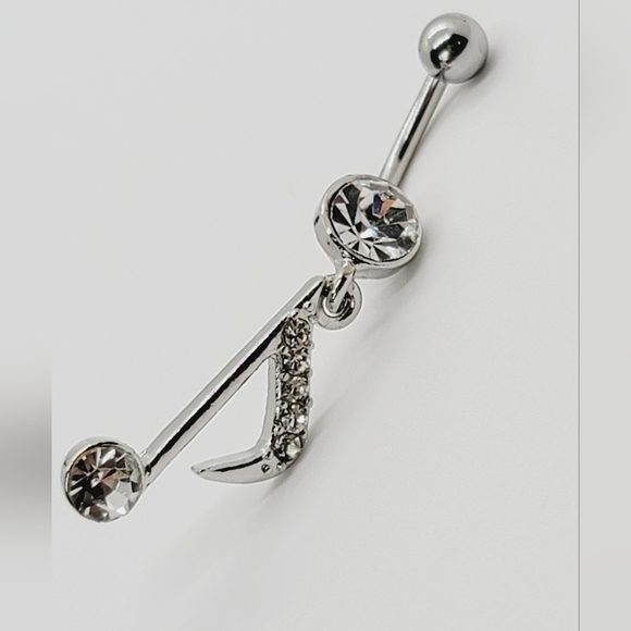 Cinderella Jewelry - New Sterling Silver Music Note Belly Ring